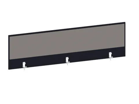 baliepaneel,v. bureau,aanbouw achter,B 1600mm,CC-zwart,BN8078-grijs