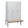 locker met bank,HxBxD 1950x1200x815mm,3vak,vak B 400mm,draaigrendel