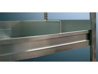 stortgoedlijst,v. inhaakstelling,HxB 75x1300mm,staal verzinkt - 2