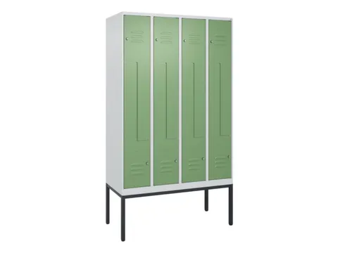 armoire vestiaire Z HxlxP 2120x1200x500mm larg. compart. 150/300mm
