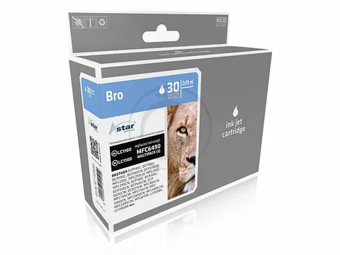 Astar Brother LC1100BK DCP/MFC Inkt Zwart Rebuilt 2-pack