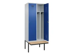locker met bank,voor scheiding van kleding,HxBxD 2120x800x815mm,2vak
