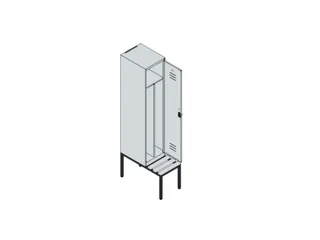 locker voor scheiding van kleding,HxBxD 2120x400x815mm,1vak - 3
