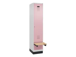 locker met bank,HxBxD 1950x400x815mm,1vak,vak B 400mm,cilinderslot - 2