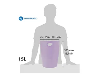 ECOBIN Papiermand 15L Aquarel mauve - 4