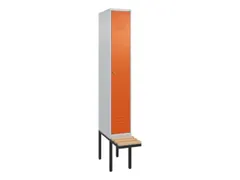 locker met bank,HxBxD 2120x300x815mm,1vak,vak B 300mm,cil.-slot