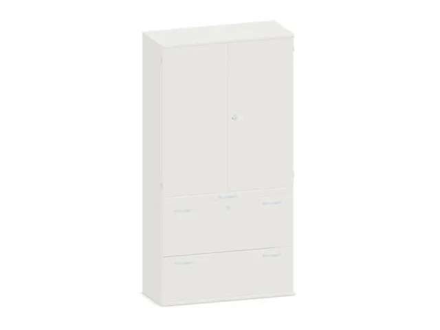 kantoorkast,HxBxD 1920x1000x430mm,decor romp wit,decor front wit