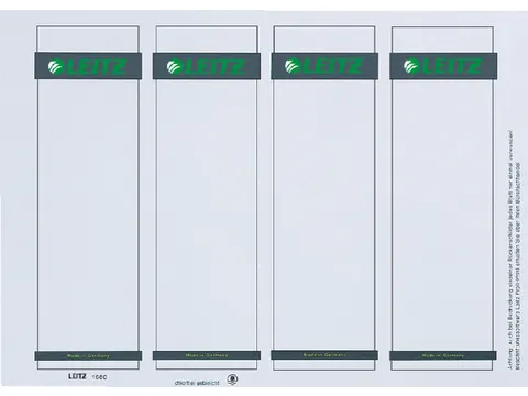 Rugetiket Leitz 56X190Mm Insteekkaart Breed Grijs printbaar