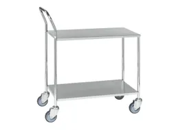 Serveerwagen,Draagverm. 200Kg,2Etage(S),Houten Legbordetage