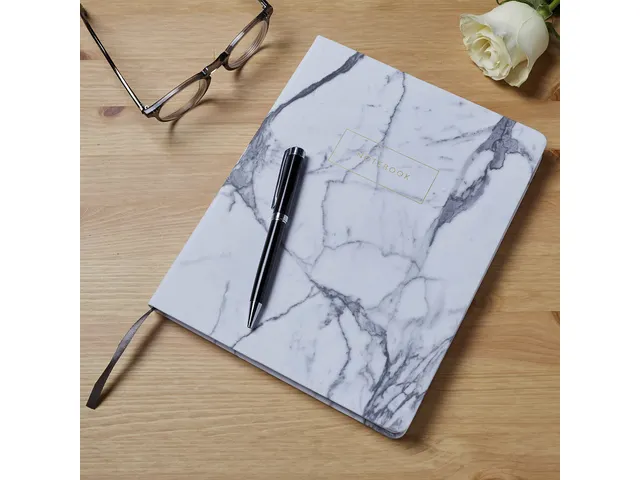 Carnet de notes Marble ligné 20x25cm