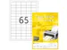 Etiket TopStick 8697 38x21.2mm wit 6500 stuks