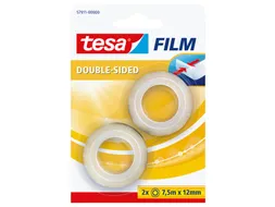 Plakband Tesa 57911 dubbelzijdig 12mmx7.5m 2 rollen