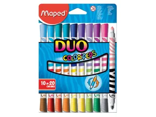 Viltstift Maped Color'Peps Duo Colors set à 10 stuks assorti - 1