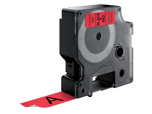 Labeltape Dymo 45807 D1 720870 19mmx7m zwart op rood