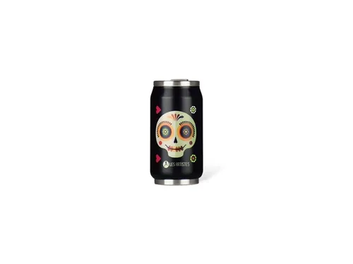 Thermosbeker Les Artistes Paris blik 280ml Sugar Skull met rietje