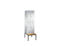 dekenkist RAL7035 HxBxD 2090x610x500mm 2x2vak. vak B 300mm