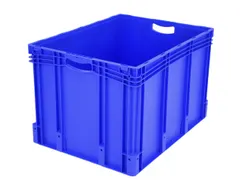 Euronorm Stapelkrat Pp 520x800x600mm 217l Standaardbodem 60kg Blauw