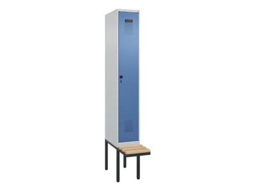 locker met bank,voor scheiding van kleding,HxBxD 2120x300x815mm,1vak