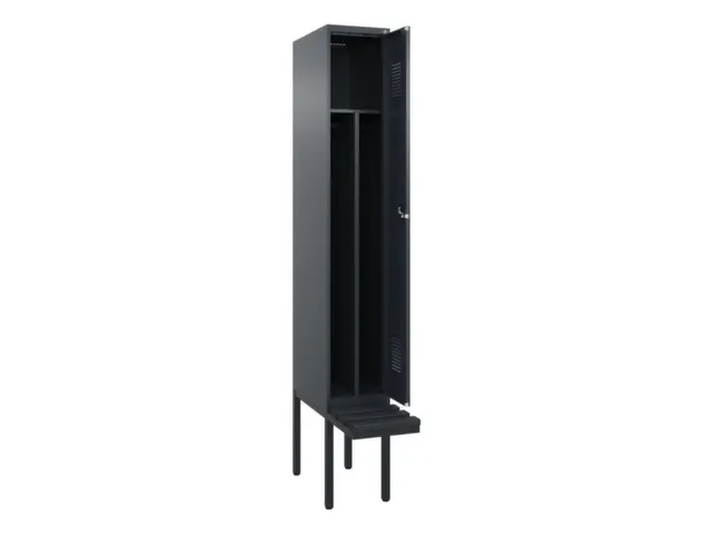 locker met bank,voor scheiding van kleding,HxBxD 2120x300x815mm,1vak
