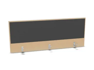 opzetpaneel bureau aanbouw achter NE-esdoorn BN8010-antraciet 1400mm - 1