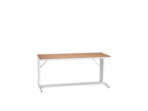 werkbank,HxBxD 930x2000x800mm,multiplexblad,C-voet,RAL7035