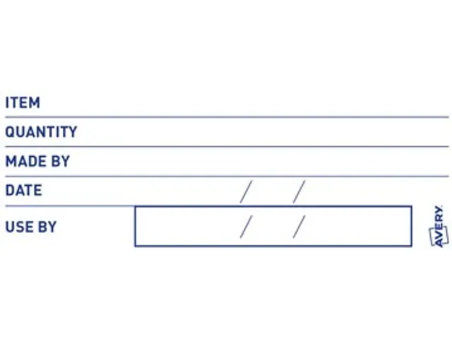 etiketten voedselcodering 98 x 40 mm 300 stuks Engels