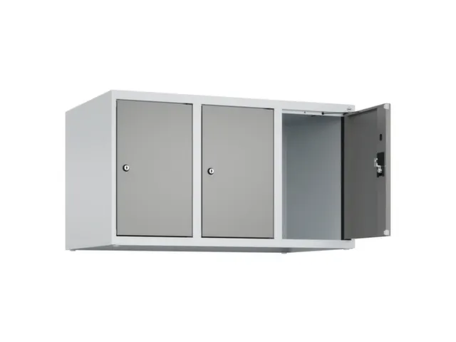 opzetkast,v. locker,3vak.,vak B 300mm,HxBxD 500x900x500mm,cilinderslot