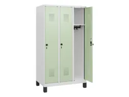 schoollocker,HxBxD 1630x900x500mm,3vak,vak B 300mm,draaigrendel,voeten