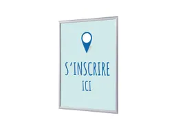 Kliklijst A1 complete set met print "S'incrire ici" Blauw