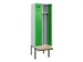 locker met bank,voor scheiding van kleding,HxBxD 2120x600x815mm,2vak