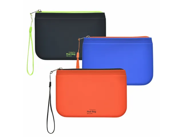 etui A6 Phat-Bag antraciet van siliconen met ritssluiting