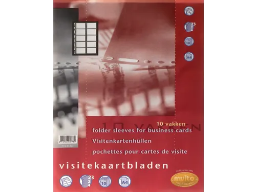 Showtas Multo A4 23-gaats PP voor 10 visitekaartjes