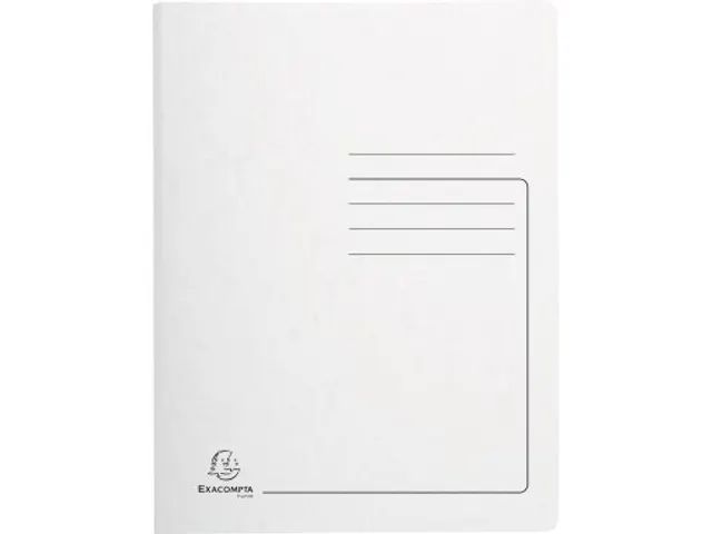 Map glanskarton 355g met veer A4 wit