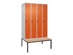 locker voor scheiding van kleding,HxBxD 2120x1200x815mm,4vak