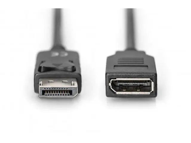 DisplayPort-verlengkabel type DP mannelijk/vrouwelijk 2m Zwart