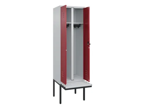 locker voor scheiding van kleding,HxBxD 2120x600x815mm,2vak