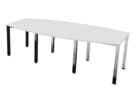 vergadertafel,HxBxD 740x2400x1200mm,vatvormig,Bl-wit