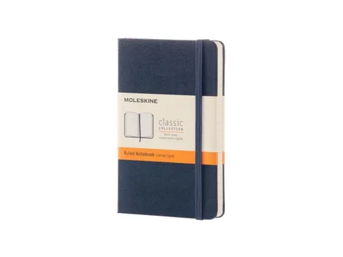 Notitieboek Moleskine pocket 90x140mm lijn hard cover sapphire blue