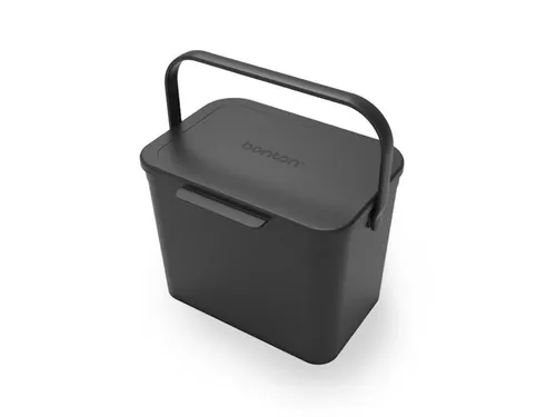 Bonton Mini afvalemmer GFT 5 liter zwart