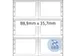 Etiquette HERMA 8220 88,9x35,7mm 2 rangées blanc 8000 pièces