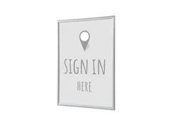 Kliklijst A1 complete set met print "Sign in here" Grijs