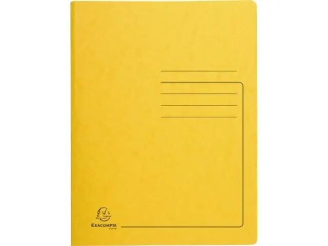 Map glanskarton 355g met veer A4 geel