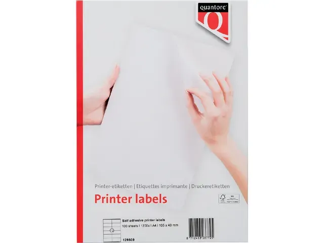 Etiket Quantore 105x48mm 1200st Xl Voordeelbundel