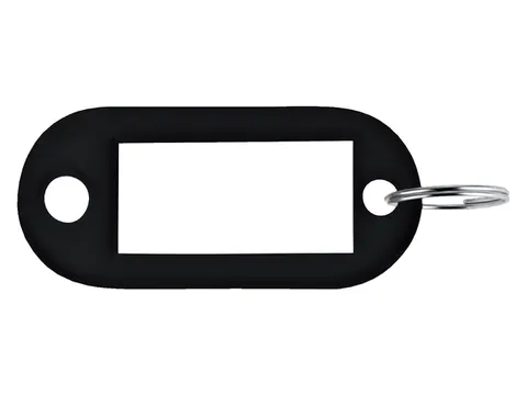 Sleutellabel Pavo kunststof zwart 100 stuks