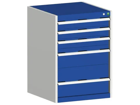 ladekast HxBxD 900x650x525mm 5laden romp RAL7035 front RAL5010