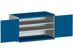 kast met geperforeerde platen,HxBxD 800x1300x650mm,2xStalen bodem