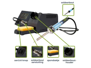 Soldeerstation Met Lcd & Keramisch Verwarmingselement 48W 150 - 450°C - 9