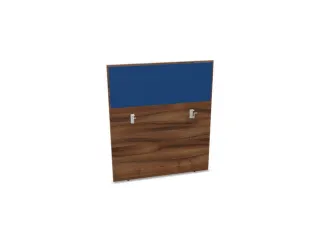 baliepaneel bureau aanbouw achter NP-tiepolo nut BN6016-blauw 1000mm - 1