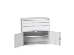 ladekast HxBxD 1000x1050x550mm 3laden volledig uittrekbaar RAL7035