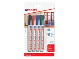 Viltstift edding 3000 rond assorti 1.5-3mm blister à 4st